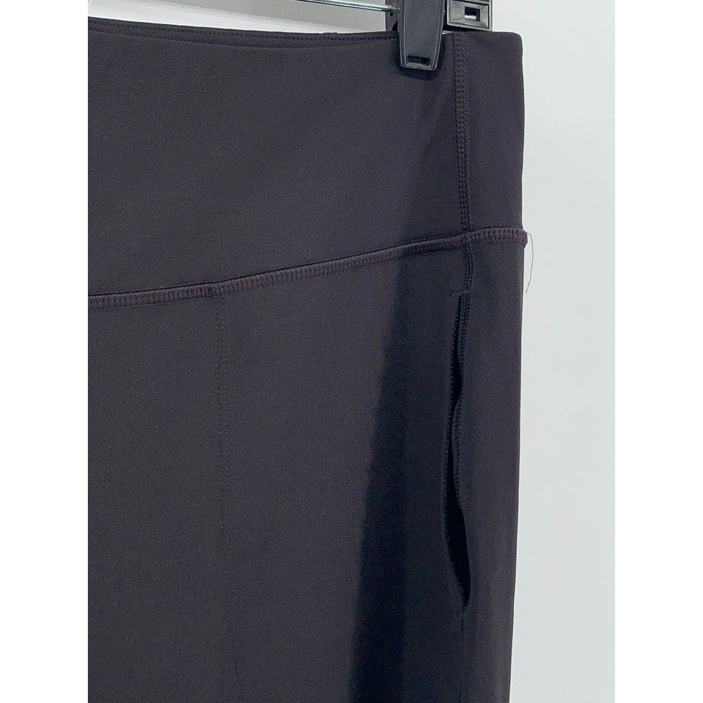 TEK GEAR Women's Black Solid Pull-On Flare Leggings SZ XL