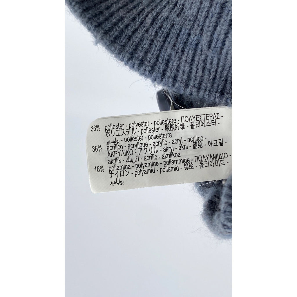 ZARA Men's Blue Ribbed V-Neck Long Sleeve Button-Up Cardigan SZ M