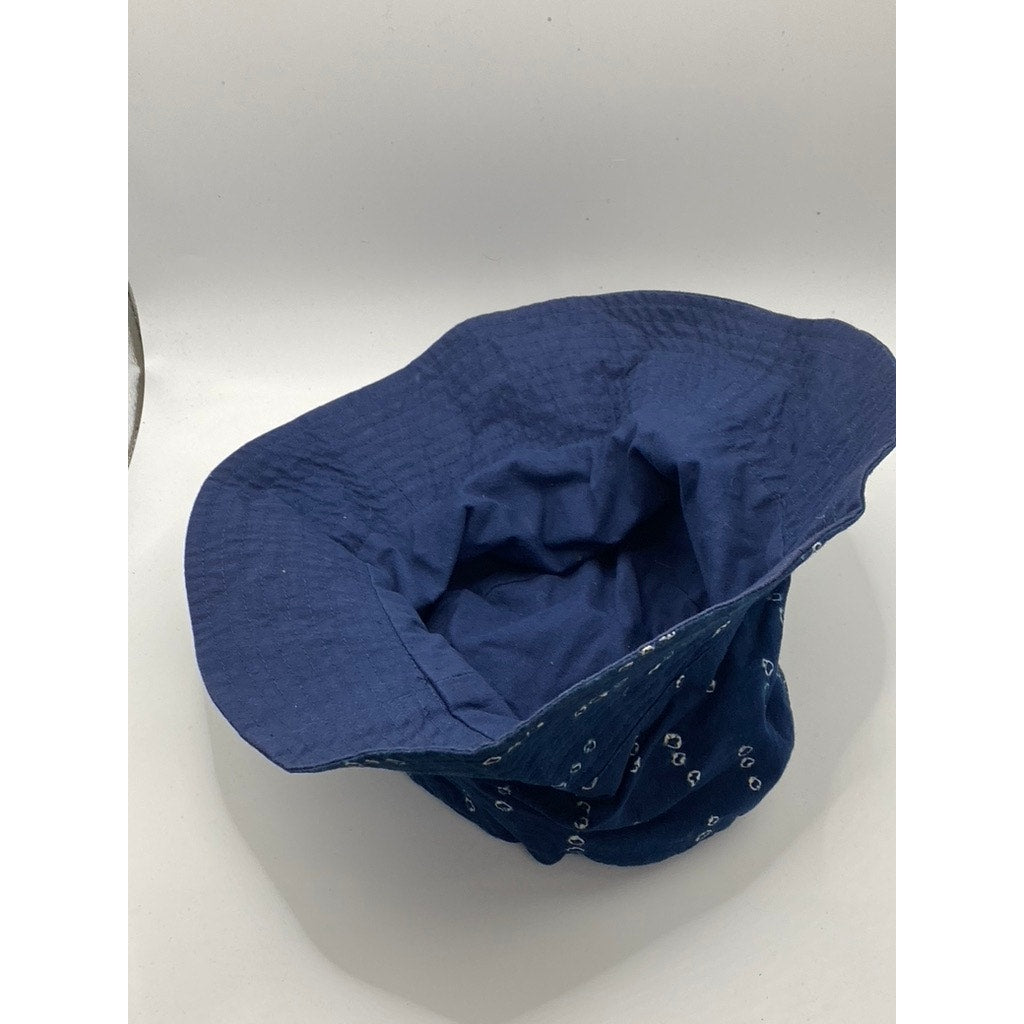 UNBRANDED Unisex Adult Navy Blue Printed Casual Bucket Hat SZ OS