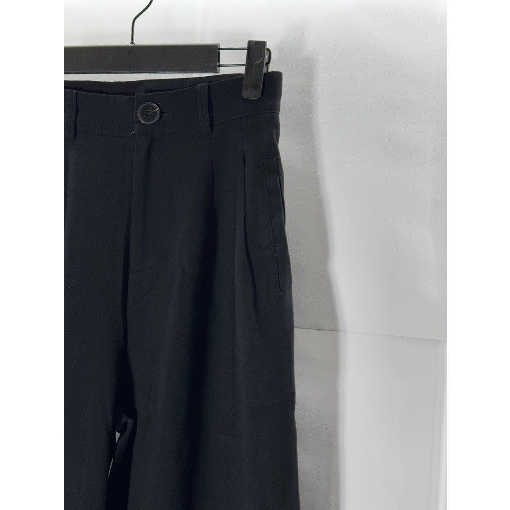 NICKILAM Women's Black Solid Straight-Leg Dress Pants SZ S