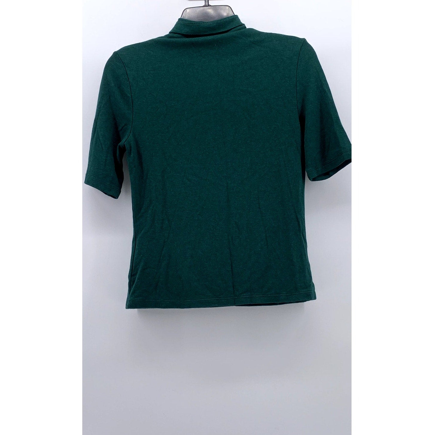 BANANA REPUBLIC Women's Green Soft Luxe Turtleneck Short Elbow Sleeve Top SZ S