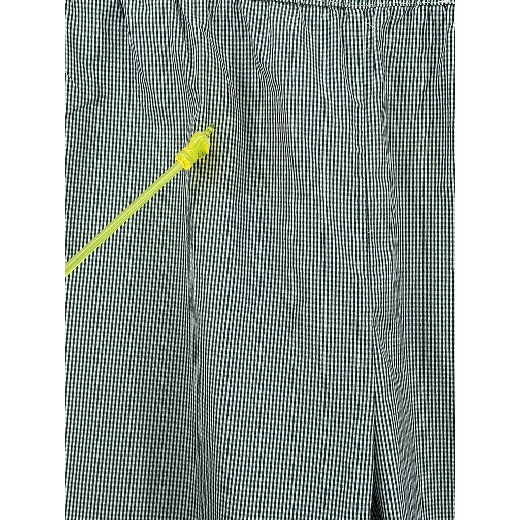 FMADM Women's Green Rectangle Print Pull-On Relaxed Fit Straight Leg Pants SZ XL