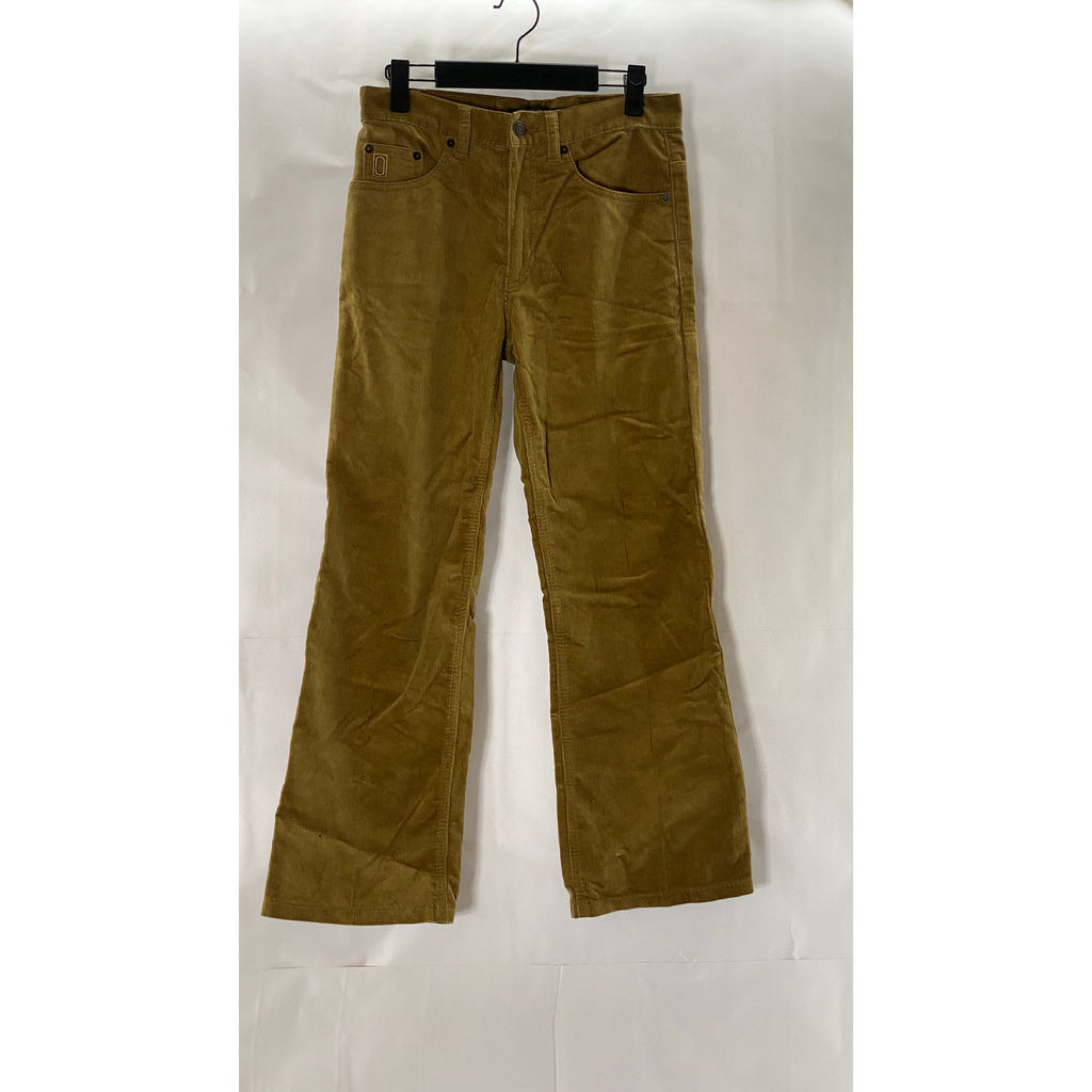 MARC JACOBS Women's Sand Brown Five-Pocket Wide-Leg Corduroy Cropped Pants SZ 25