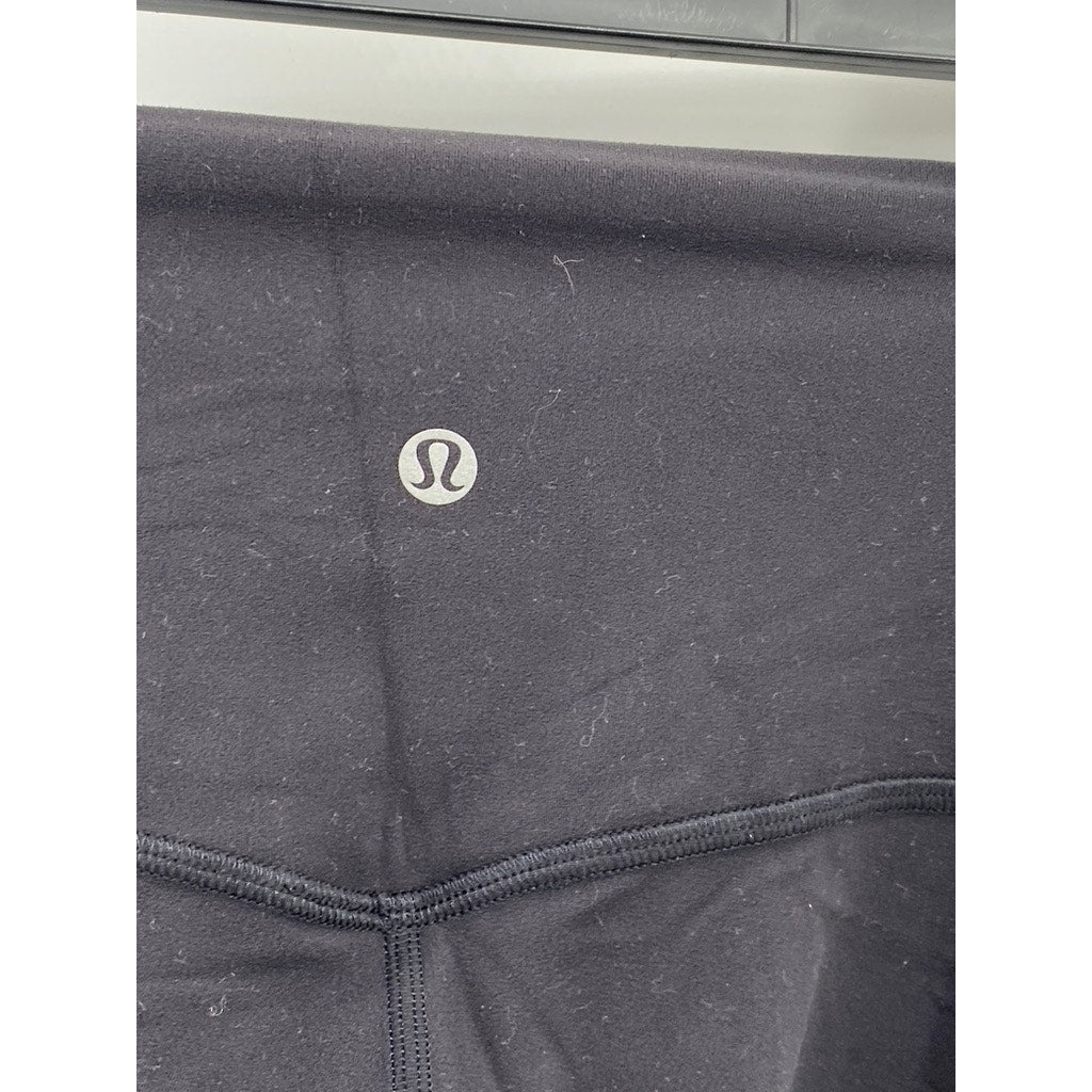 LULULEMON Women's Black High-Rise Cropped Pull-On Leggings SZ 2