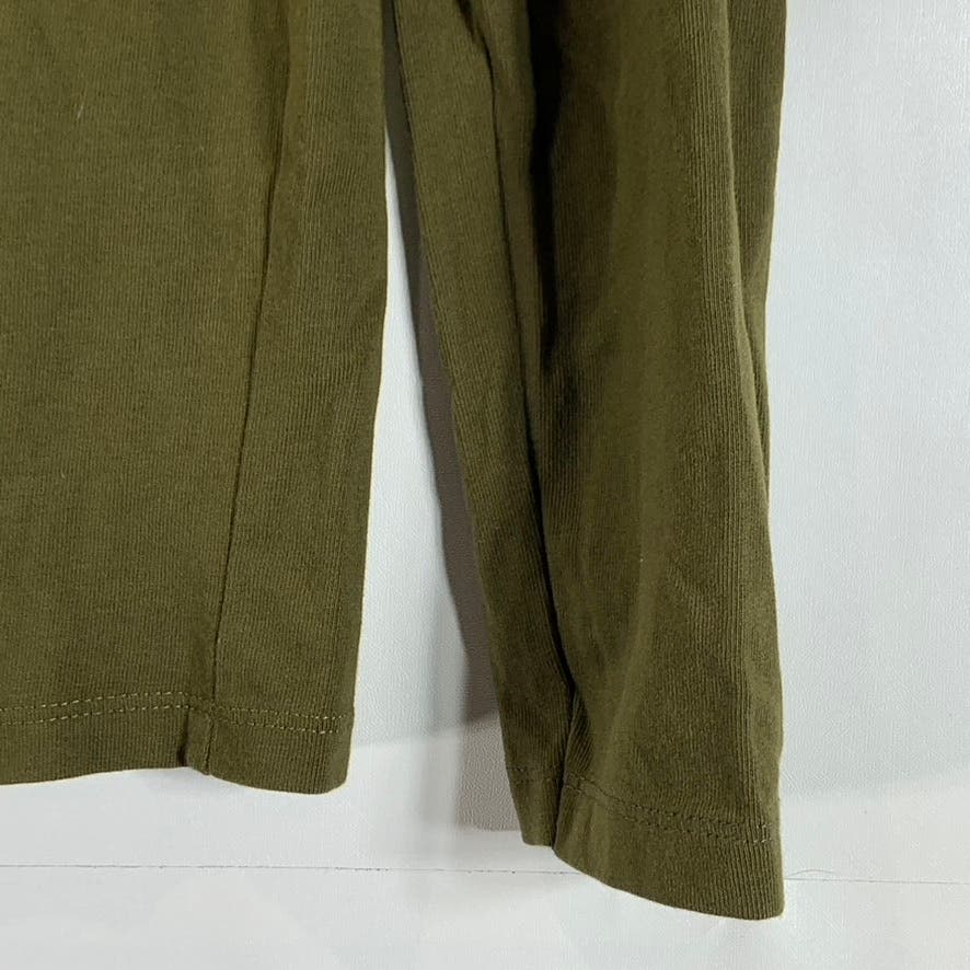 ASOS Men's Olive Green Turtleneck Pullover Lightweight Long Sleeve T-Shirt SZ M