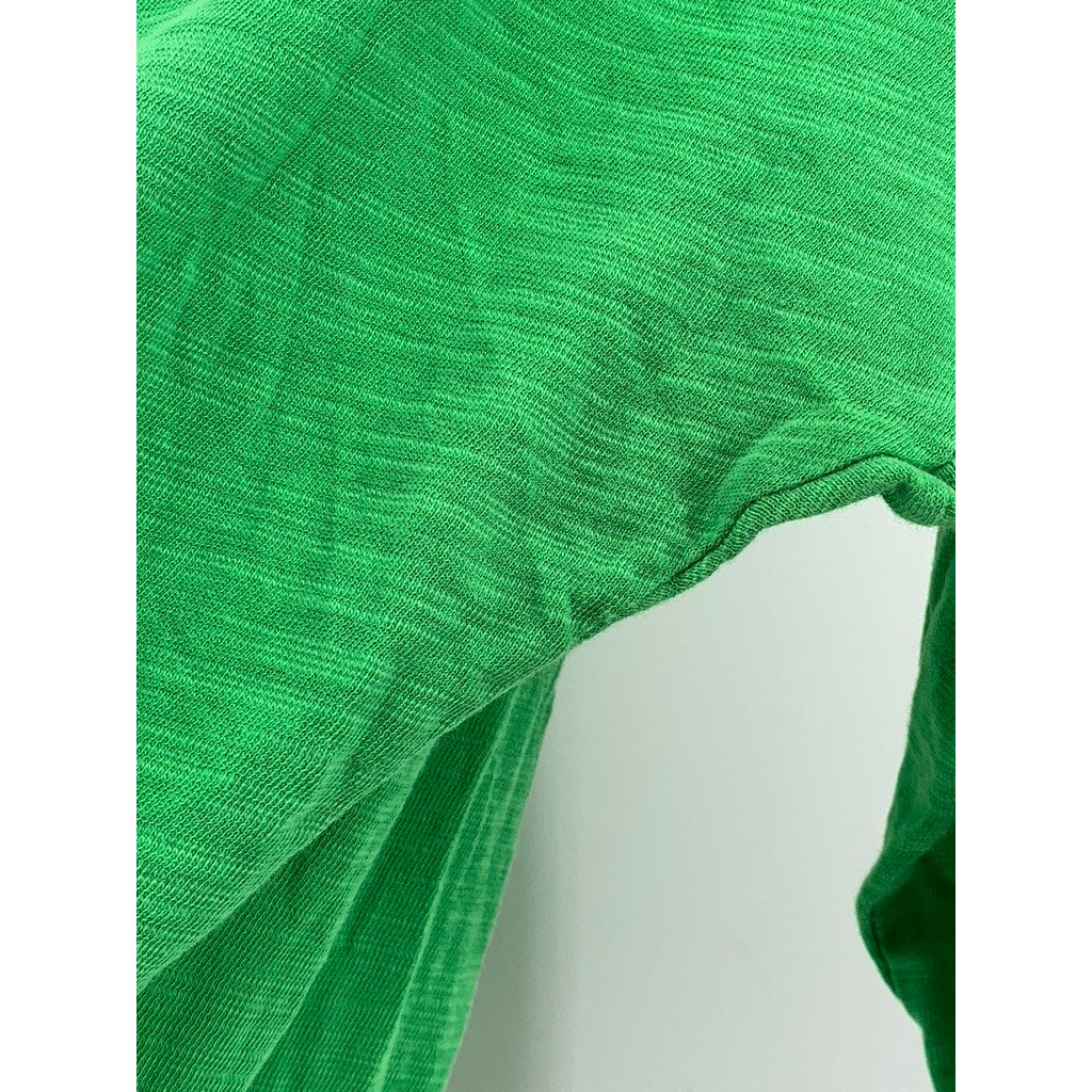 OLD NAVY Women's Dark Green Boatneck 3-4 Sleeve Slub Casual Top SZ S