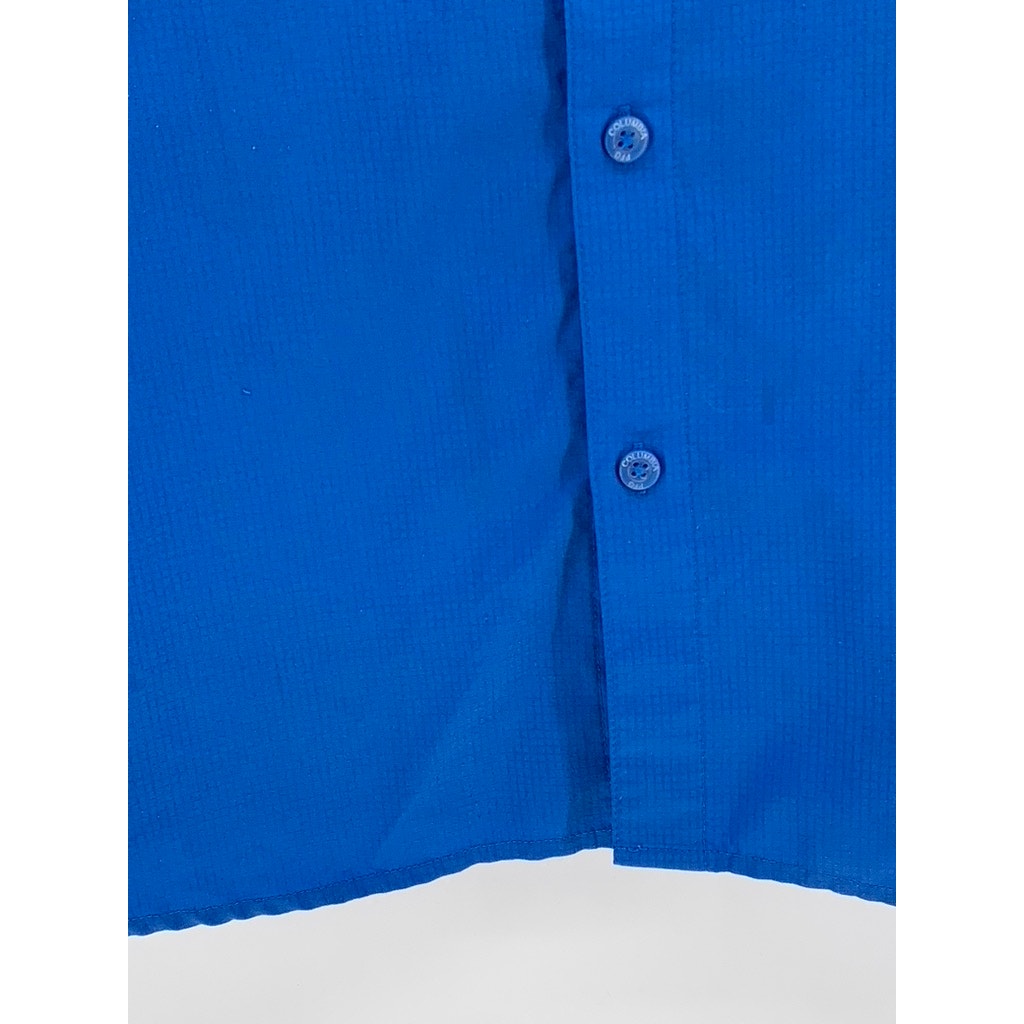 COLUMBIA Men's Royal Blue PFG Button-Up Fisherman Shirt SZ XL