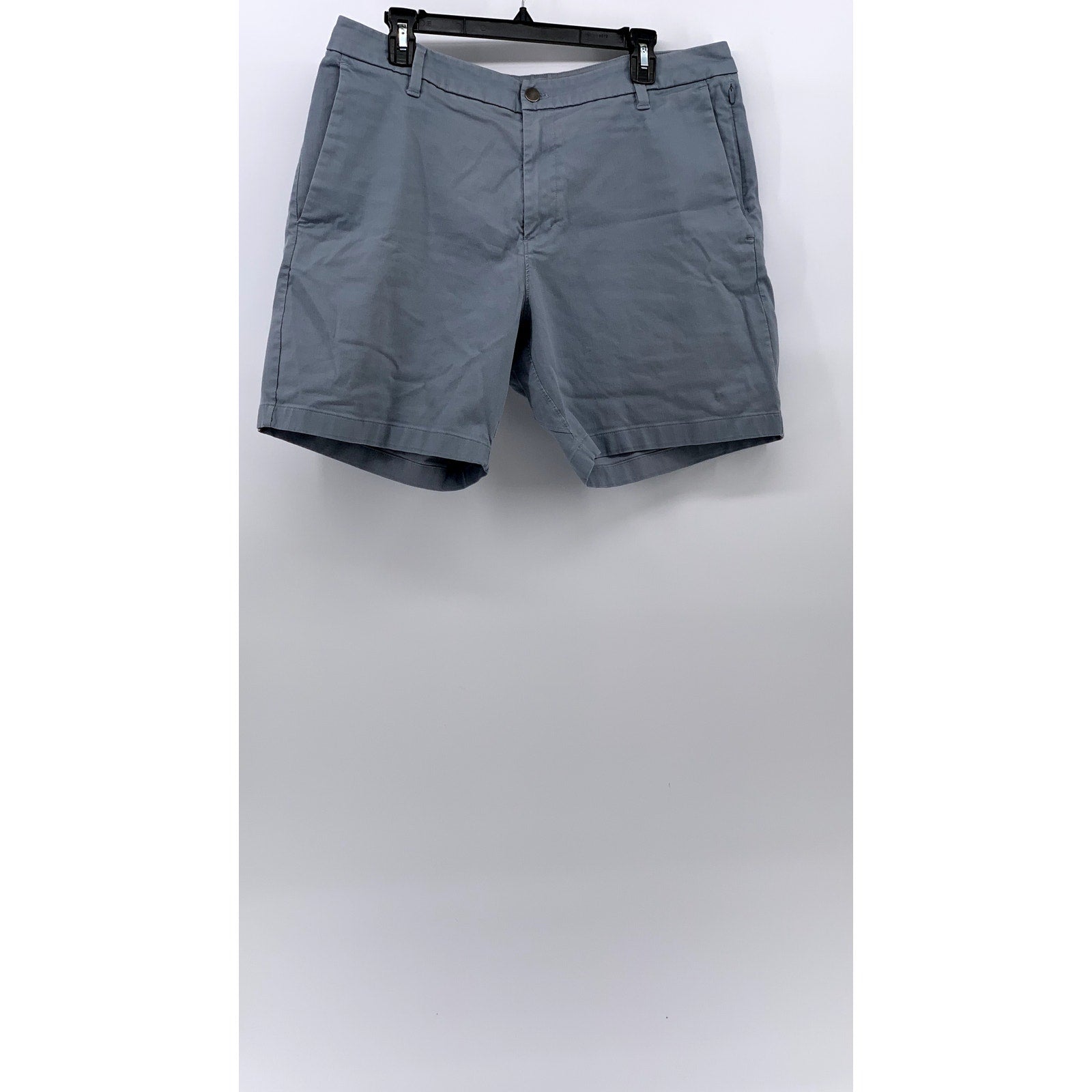 UNBRANDED Men's Light Blue Solid Regular-Fit Casual Chino Short SZ 36