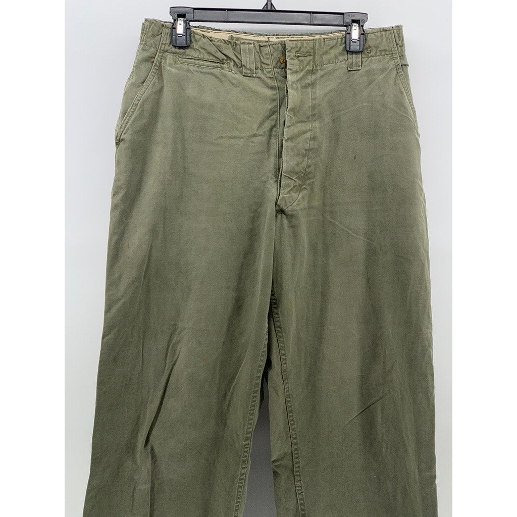 UNBRANDED Men's Green Straight-Leg Regular-Fit Utility Work Pants SZ 32X32