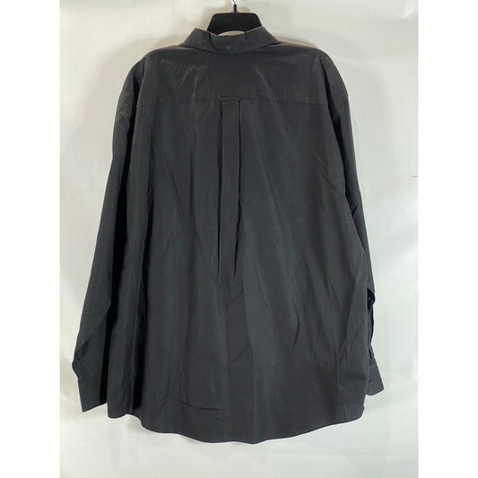 NORDSTROM Men's Black Classic-Fit Smart Care Button-Up Long Sleeve Shirt SZ XL