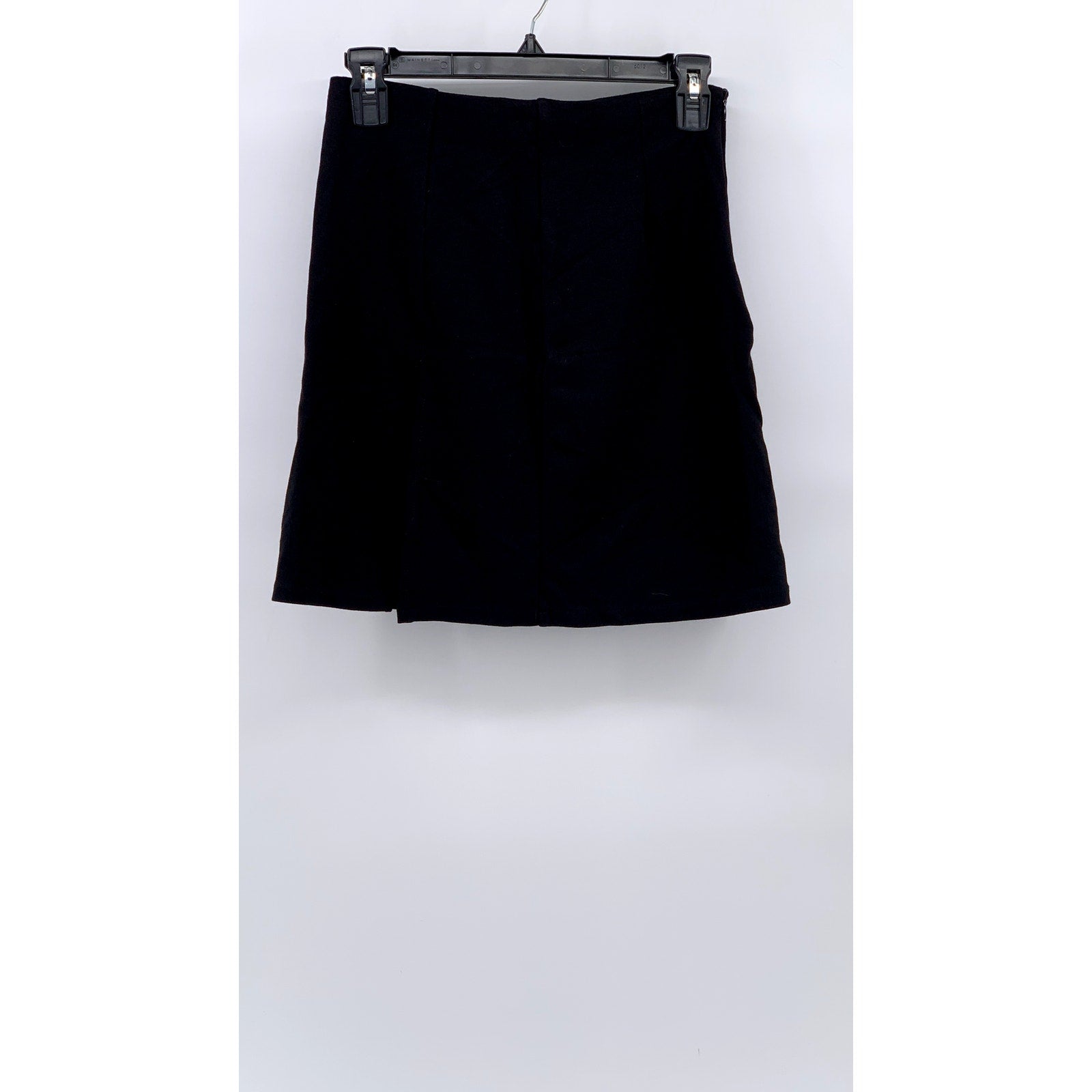 QINGHUAZHU Women's Black Pleated Mini Skirt SZ L