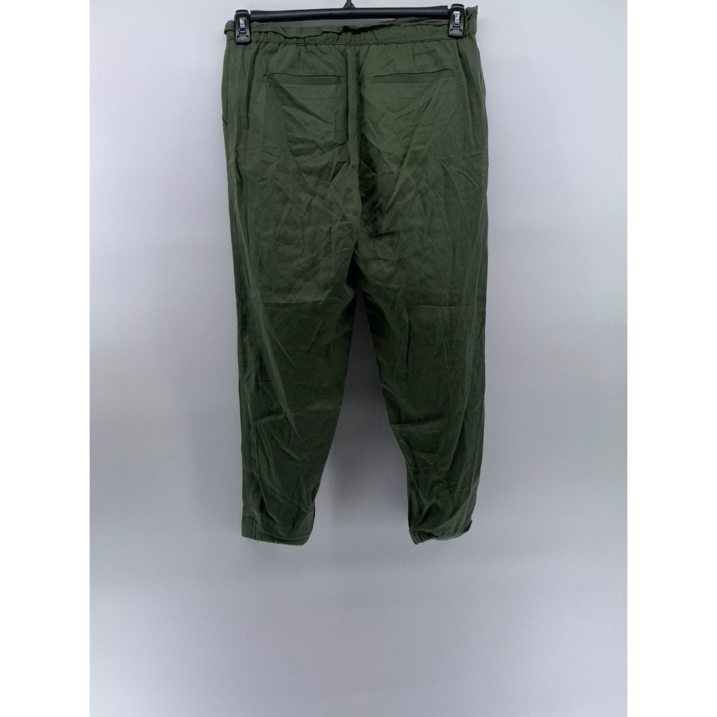 BANANA REPUBLIC Women's Olive Green Pull-on Drawstring Jogger Pants SZ M