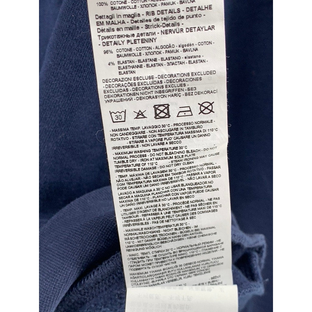 EA7 EMPORIO ARMANI Men's Navy Blue Zip-Up Hooded Sweater SZ L