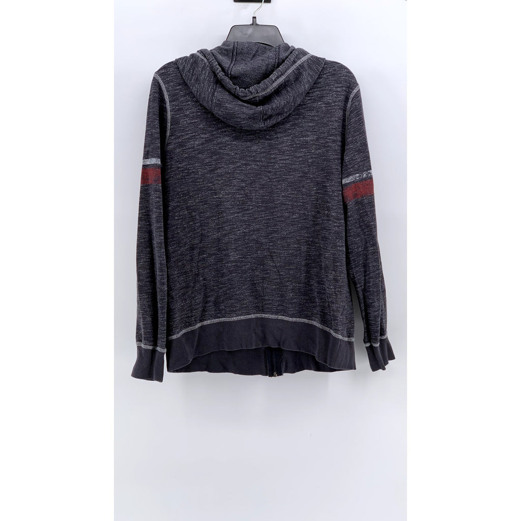 MAJESTIC Men's Charcoal Gray Zip-Up San Francisco 49ers Sweater SZ L