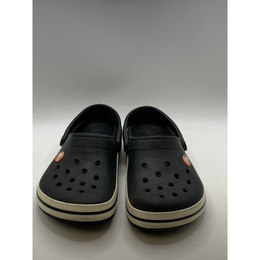 CROCS Baby Black-White Crocband Classic Shoes SZ J2