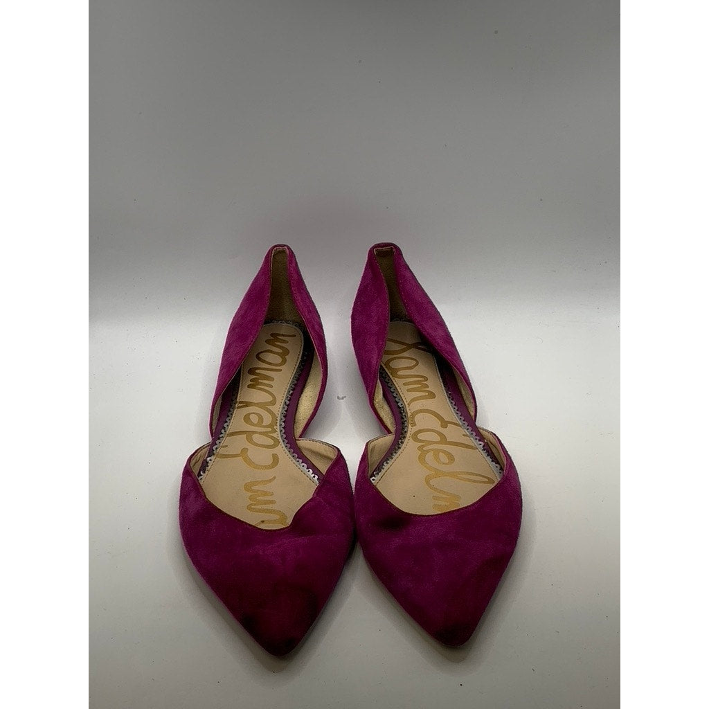 SAM EDELMAN Women's Berry Suede Pointed Toe Rodney D'Orsay Flats SZ 8