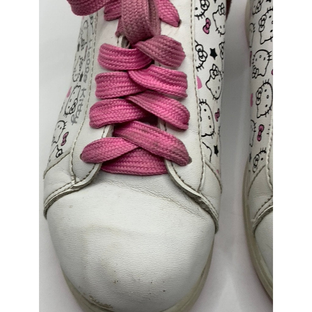 HELLO KITTY Girls' Pink-White Graphic Sneakers SZ 1
