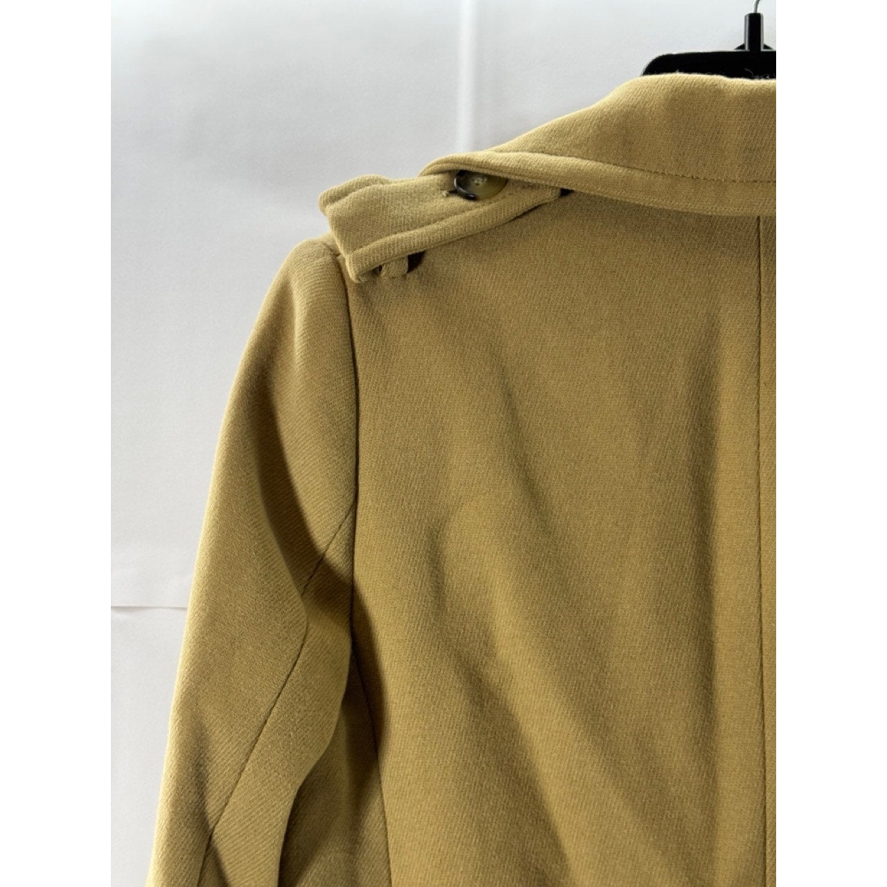 SEE BY CHLOE Women's Tan Double Breast Two-Button Notch Lapel Wool Coat SZ 2