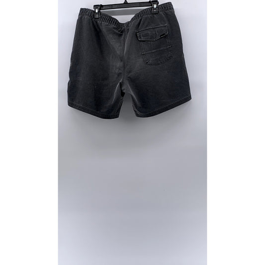 THALIA SURF SHOP Men’s Washed Black Drawstring Pull-On Board Shorts SZ XL
