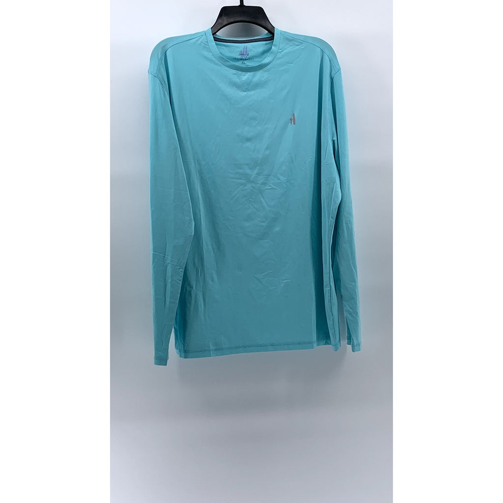 JOHNIE-O Men’s Aqua Blue Crewneck Featherweight Long Sleeve T-Shirt SZ XL