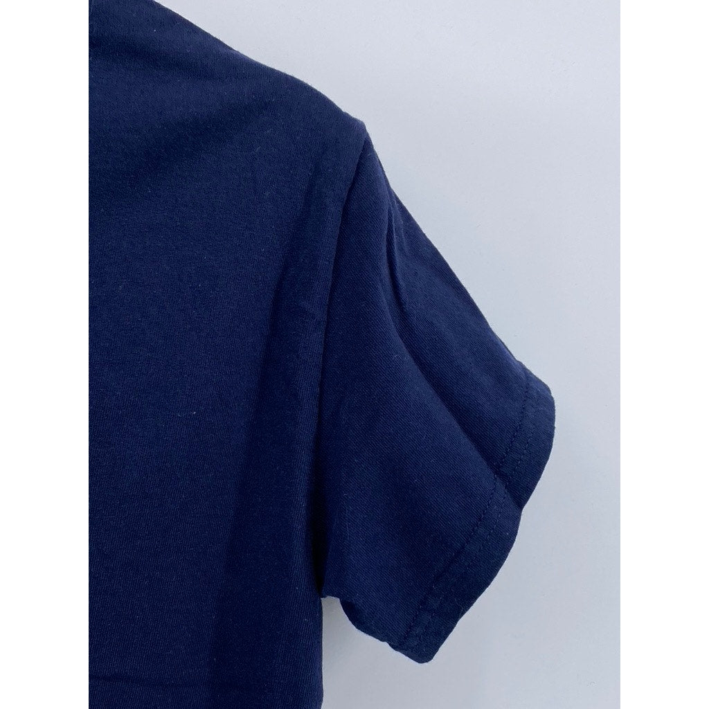 GILDAN Women's Dark Blue Kamala Crewneck Short Sleeve Casual Top SZ S