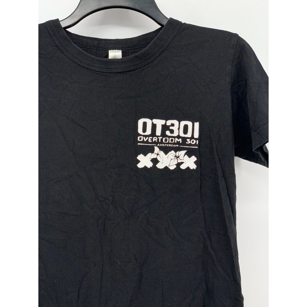 B&C COLLECTION Women's Black Overtoom 301 Graphic T-Shirt SZ L