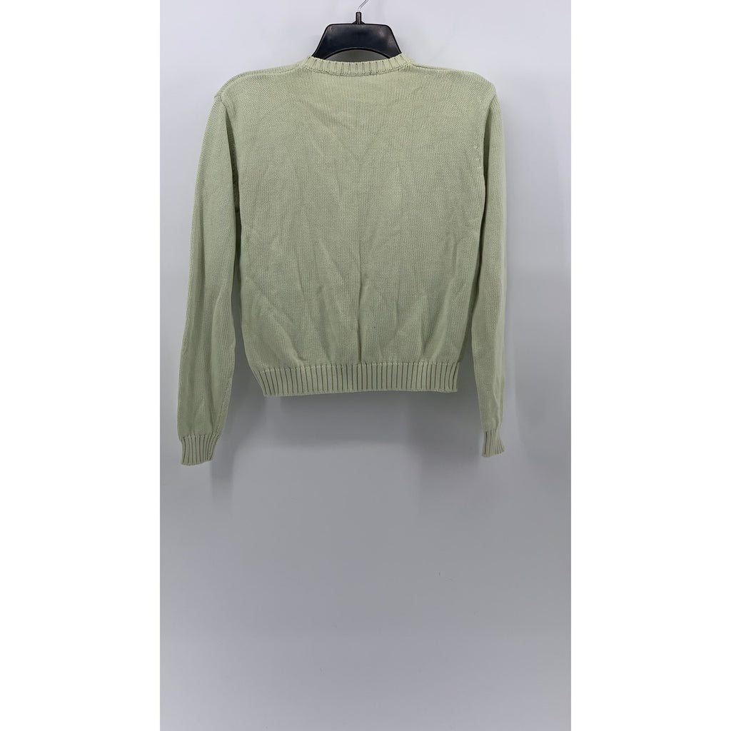 BRANDY MELVILLE Women's Light Green Knit Crewneck Long Sleeve Sweater SZ OS