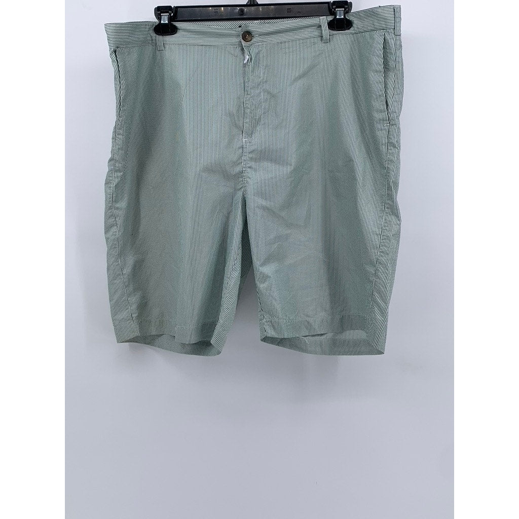 THREE SIXTY SIX Men's Green-White Striped Golf Shorts SZ 42