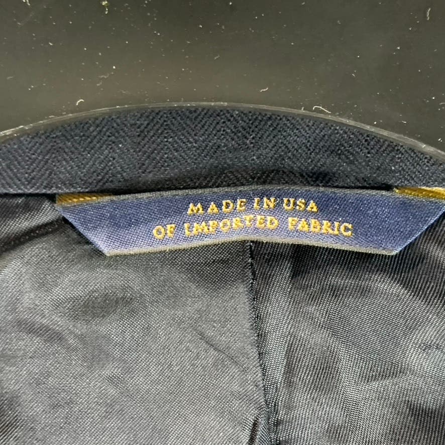 BROOKS BROTHERS Men's Black Wool Herringbone Two-Button Blazer SZ 48R