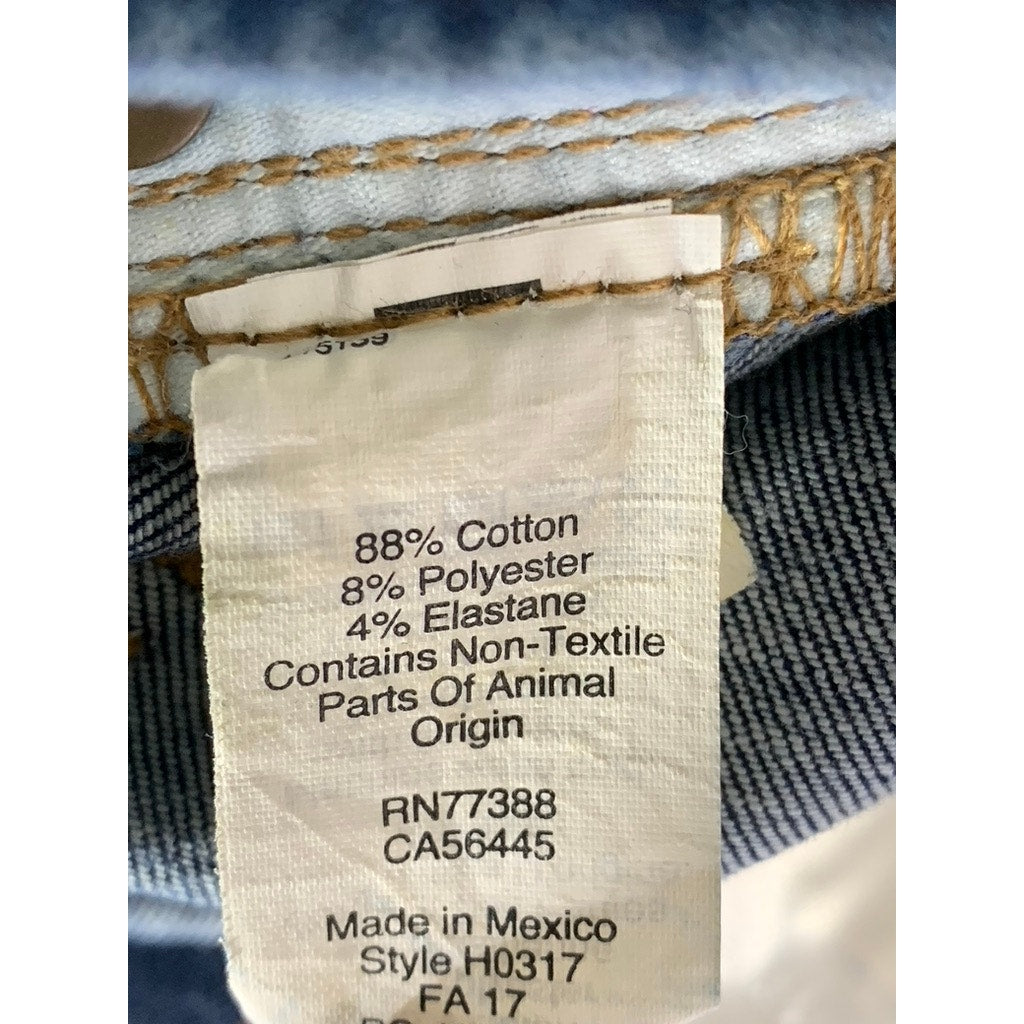 MADEWELL Women's Dark Blue Distressed 9" High-Rise Skinny Denim Jean SZ 28