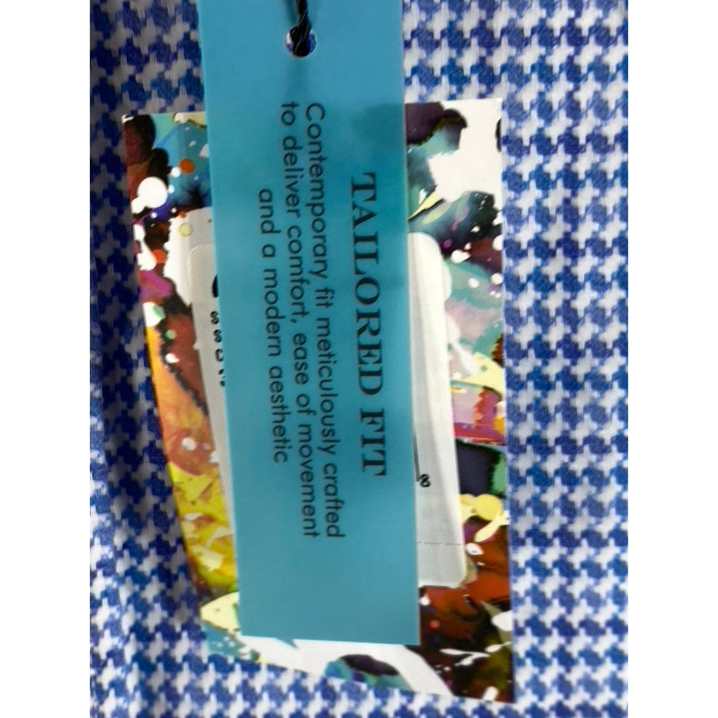 ROBERT GRAHAM Men's Blue Candido Tailored-Fit Button-Down Shirt SZ 3XL