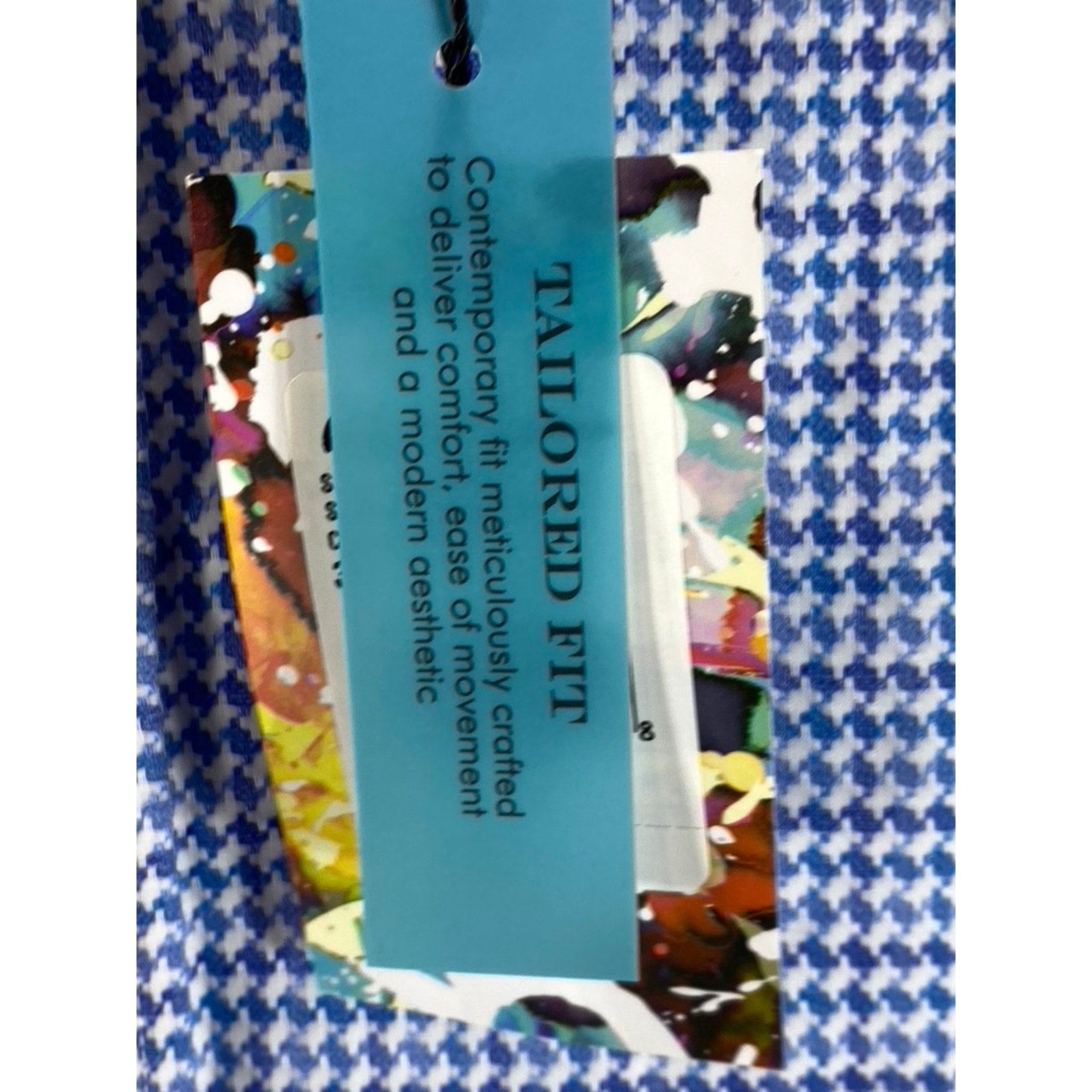 ROBERT GRAHAM Men's Blue Candido Tailored-Fit Button-Down Shirt SZ 3XL