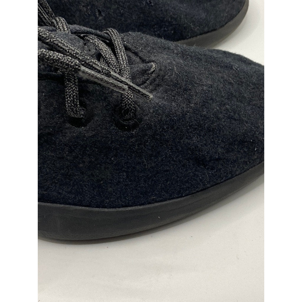 ALLBIRDS Women's Black Wool Lace-Up Lightweight Round-Toe Sneakers SZ 10