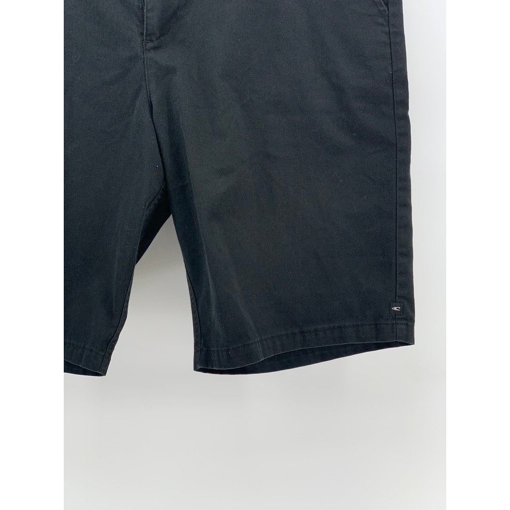 O'NEILL Men's Black Relaxed-Fit Casual Chino Shorts SZ 36