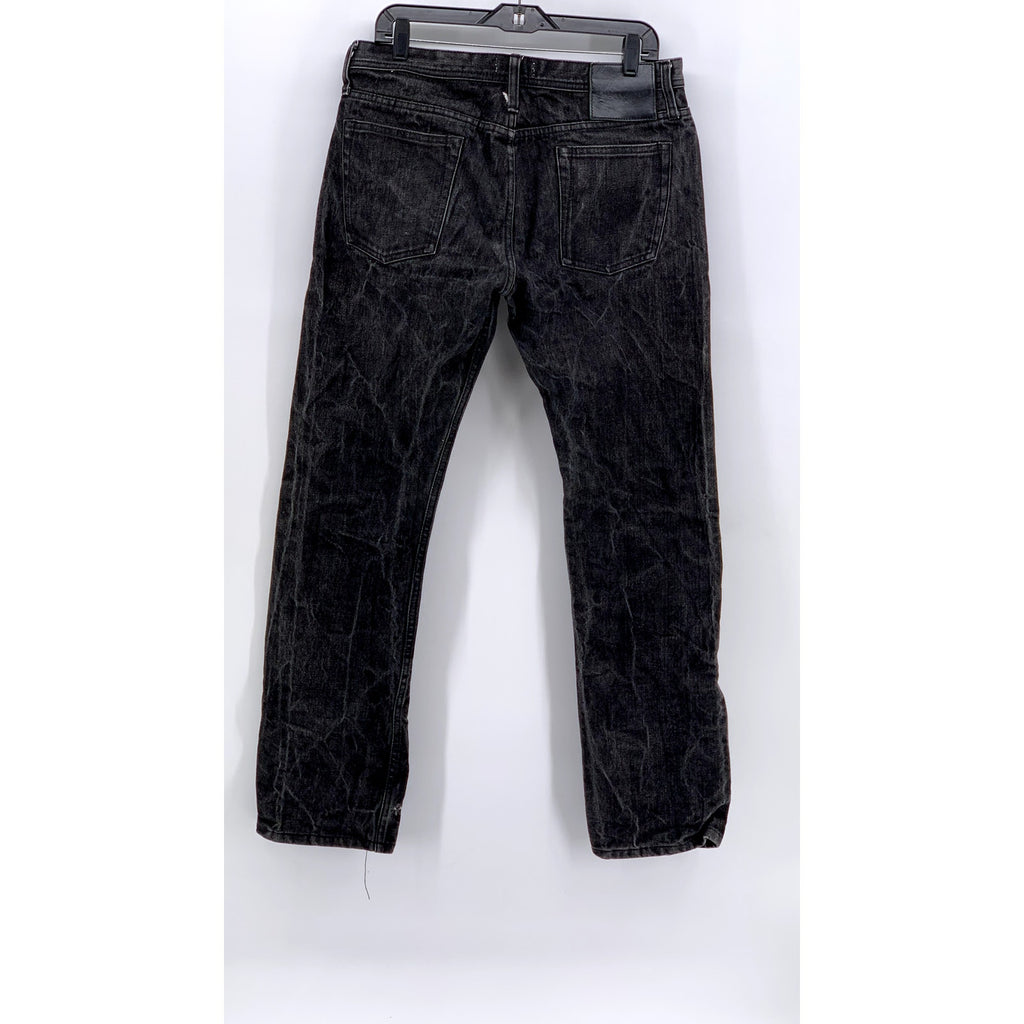THE UNBRANDED BRAND Men's Black UB204 14.5oz Selvedge Tapered Jeans SZ 34