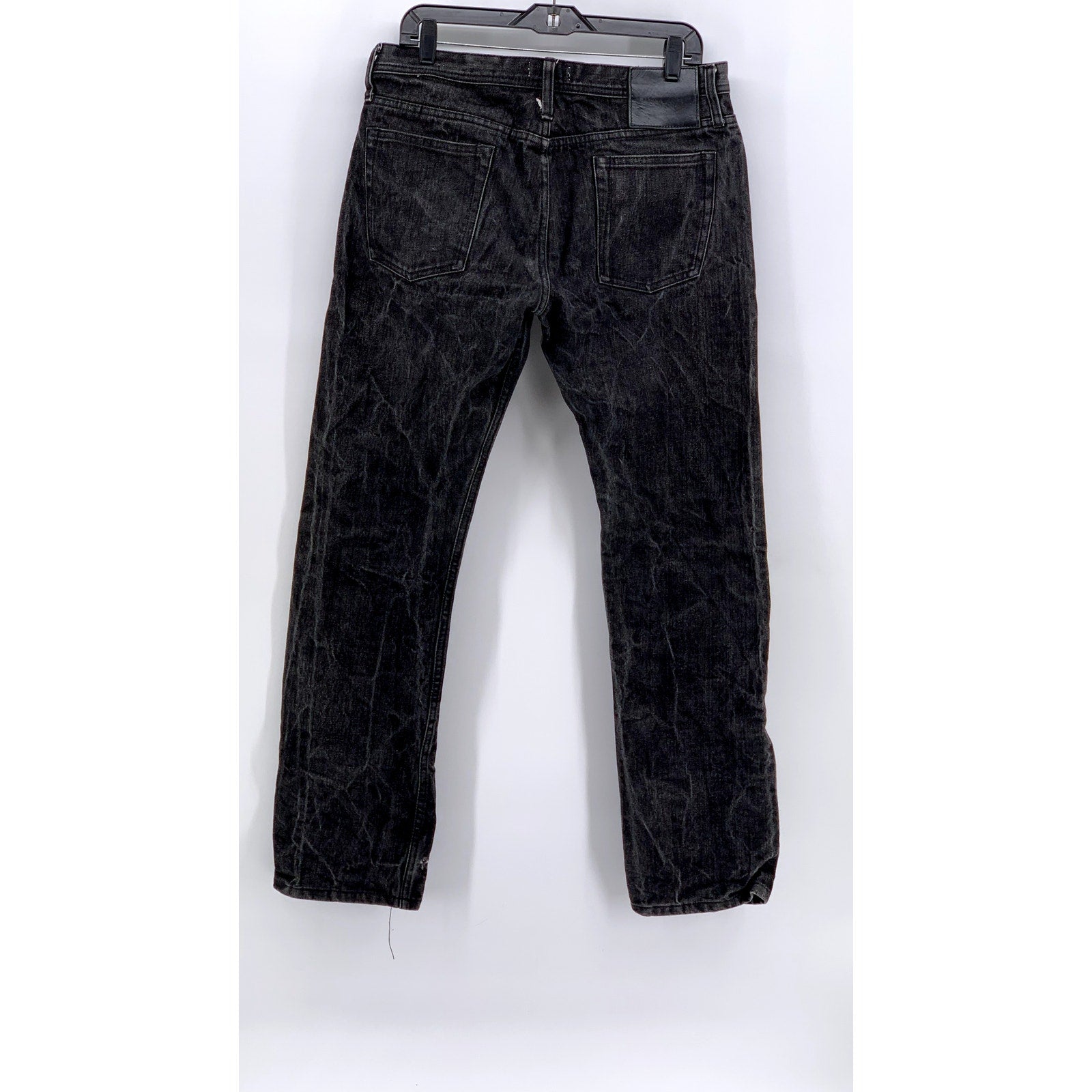 THE UNBRANDED BRAND Men's Black UB204 14.5oz Selvedge Tapered Jeans SZ 34
