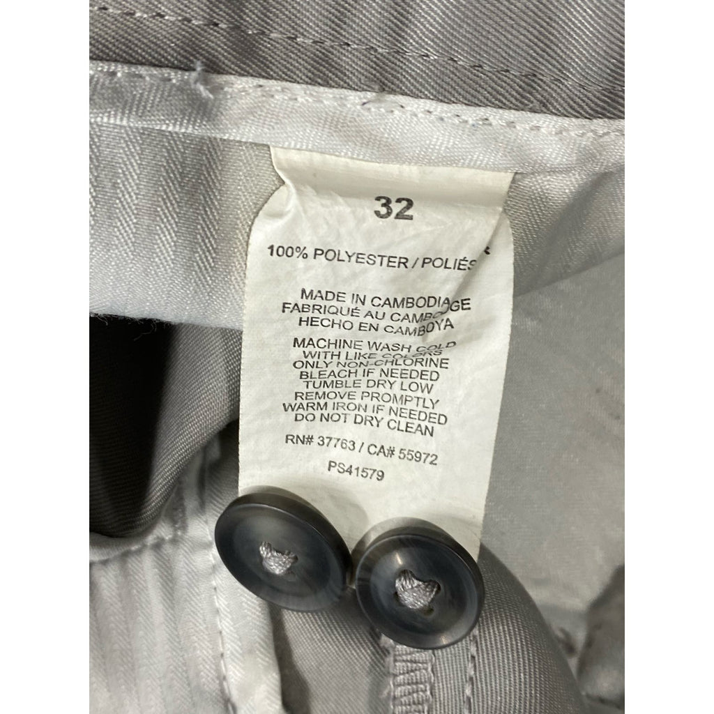 PERRY ELLIS PORTFOLIO Men's Light Grey Four-Pocket Chino Short SZ 32