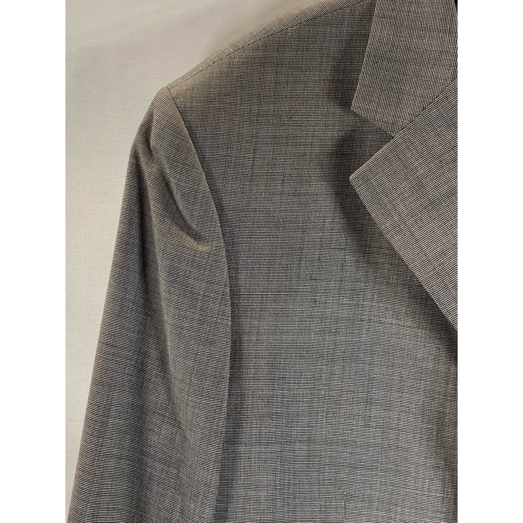 PRONTO UOMO Men's Charcoal Printed Wool Three-Button Notch Lapel Blazer SZ 44R