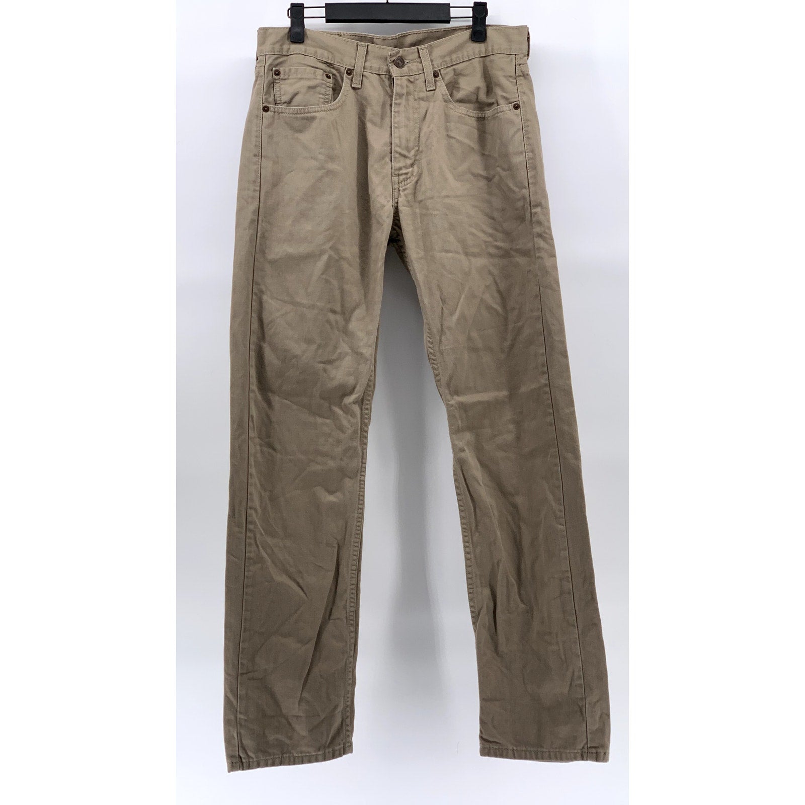 LEVI'S Men's Tan 505 Regular-Fit Straight-Leg Denim Five-Pocket Jeans SZ 31X32