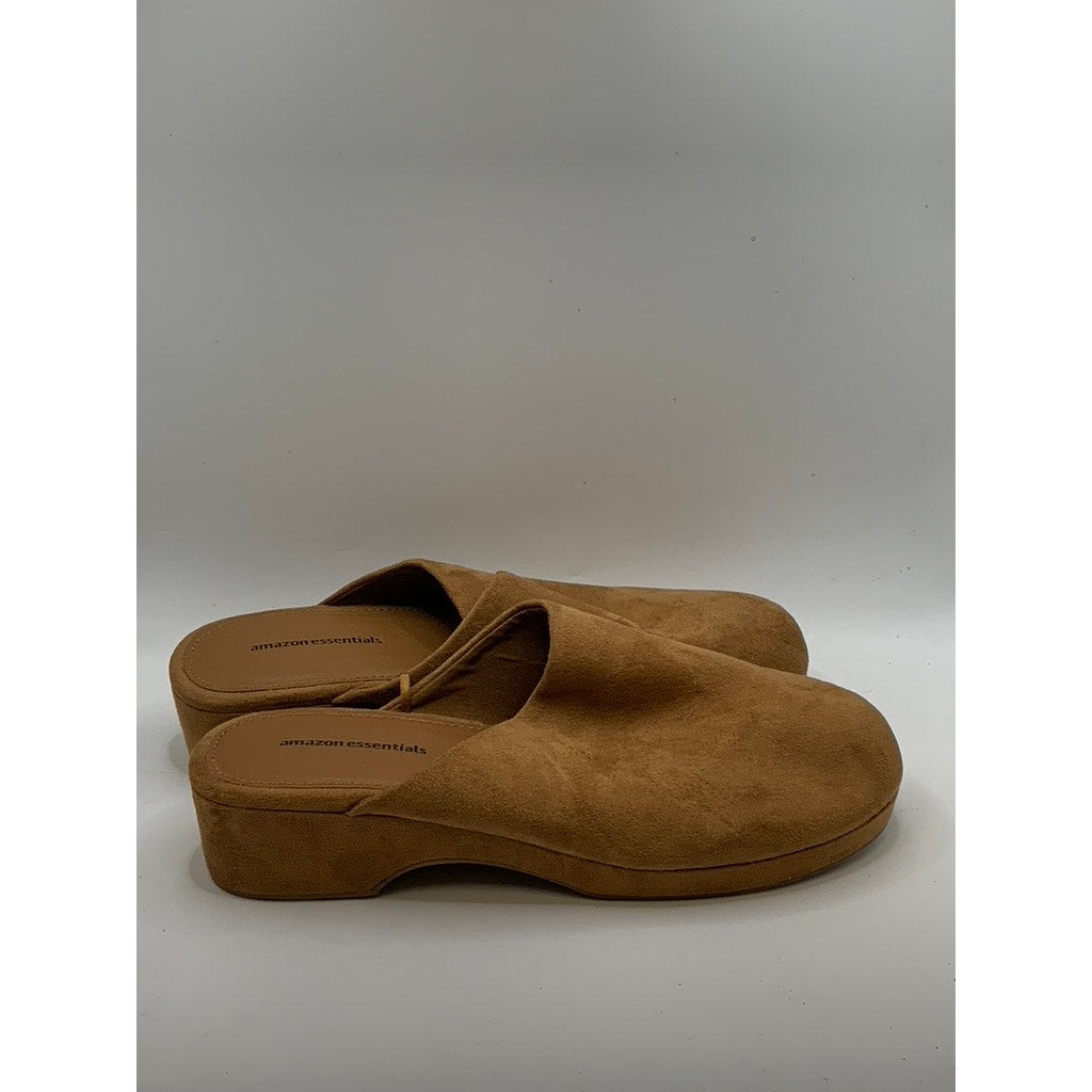 AMAZON ESSENTIALS Women's Tan Slip-On Clogs SZ 8