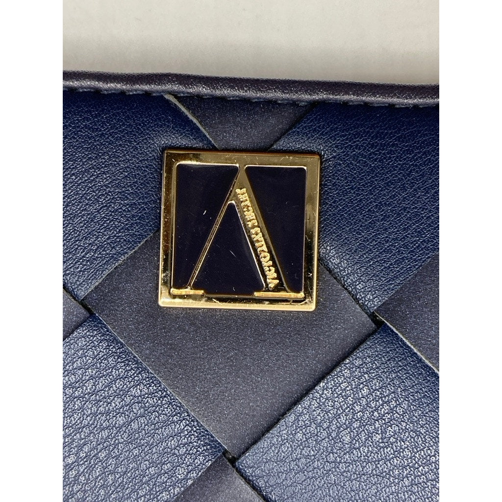 VICTORIA'S SECRET Women's Navy Blue Woven Small Wallet