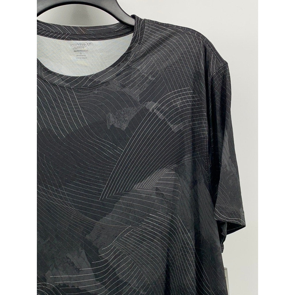OLD NAVY Men's Black Active Printed Short Sleeve T-Shirt SZ L
