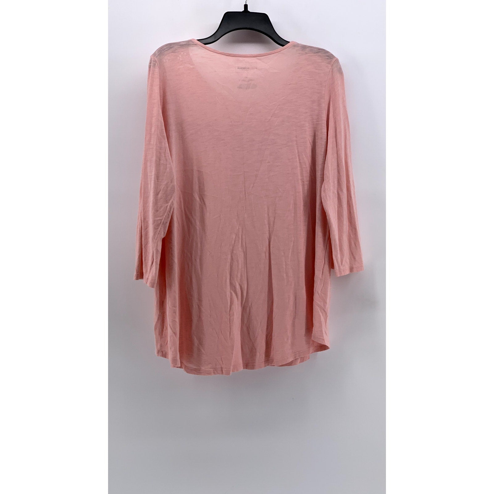 SONOMA GOODS FOR LIFE Women's Light Pink Eyelet Long Sleeve Top SZ L