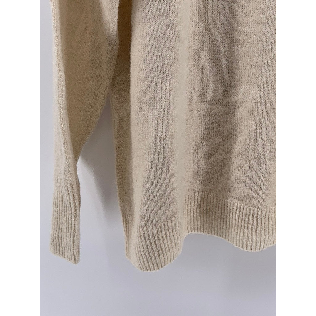SONOMA GOODS FOR LIFE Women's Plus Beige Knit Crewneck Sweater SZ 0X