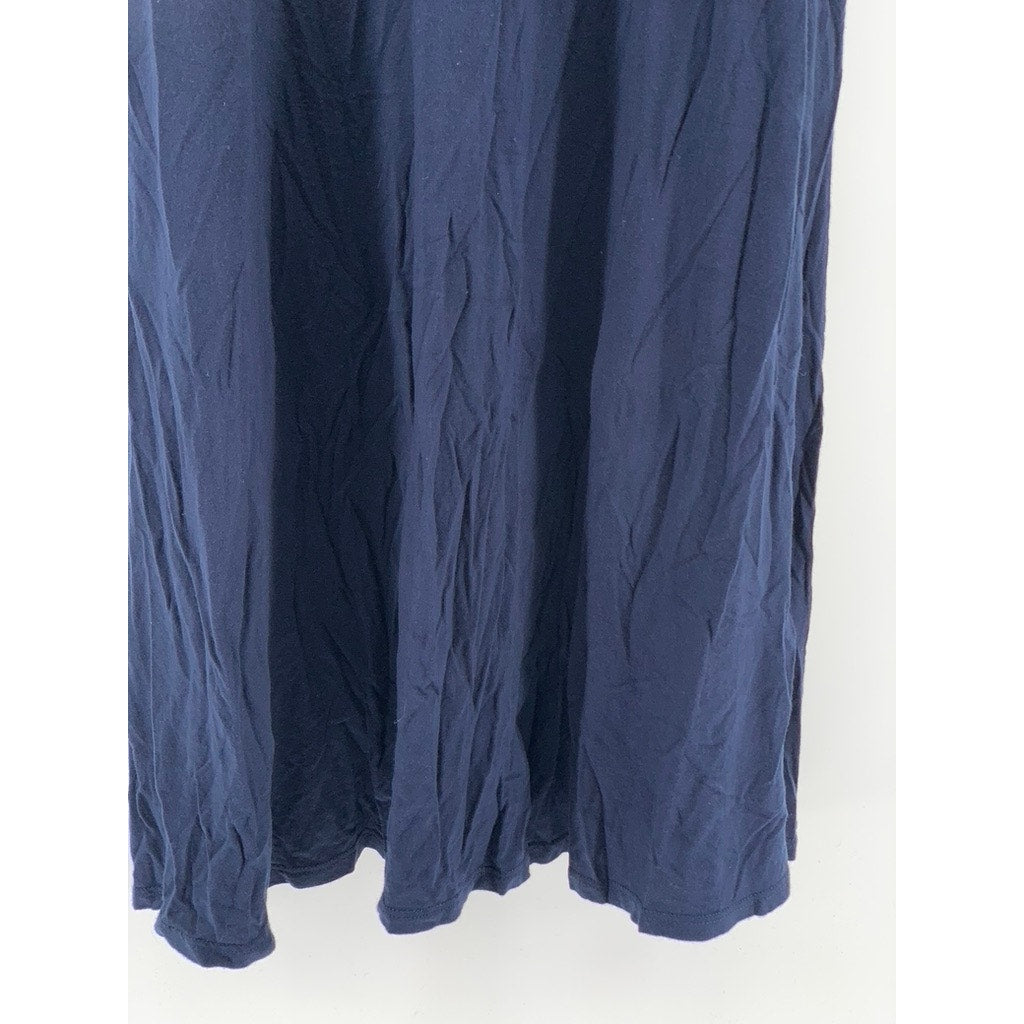 THREE DOTS Women's Navy Scoop-Neck Short Sleeve Dress SZ M