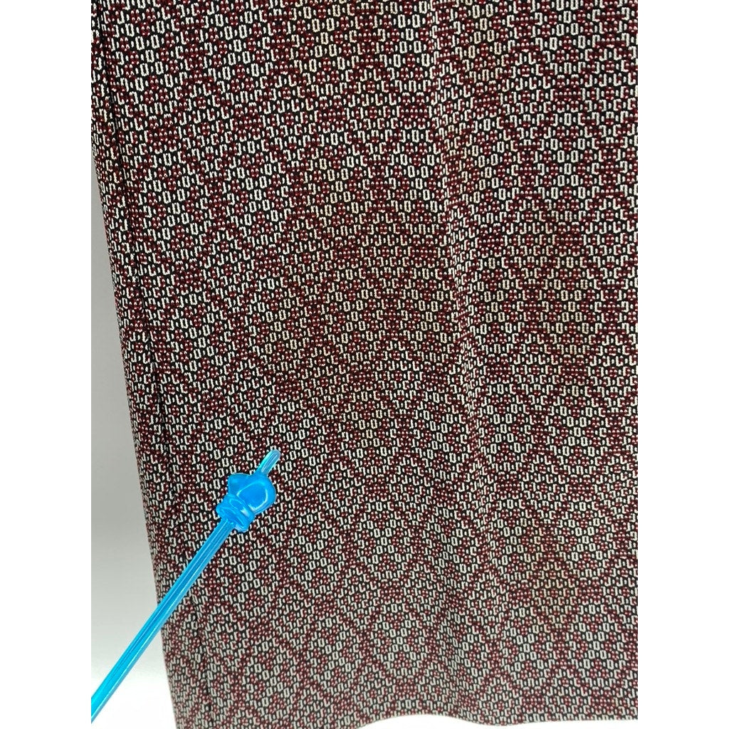 UNBRANDED Women's Brown Printed Wide-Leg Dress Pants SZ 29