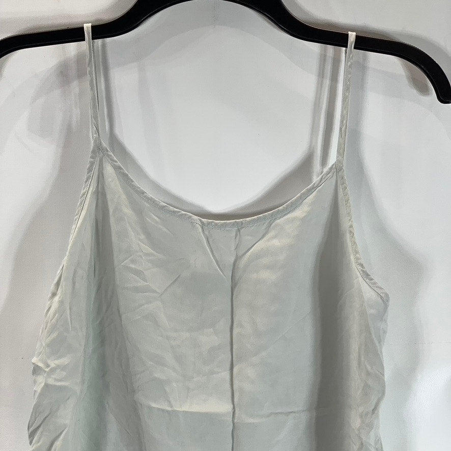 LACAUSA Women's Light Grey Round Neck Adjustable Straps Camisole SZ XS