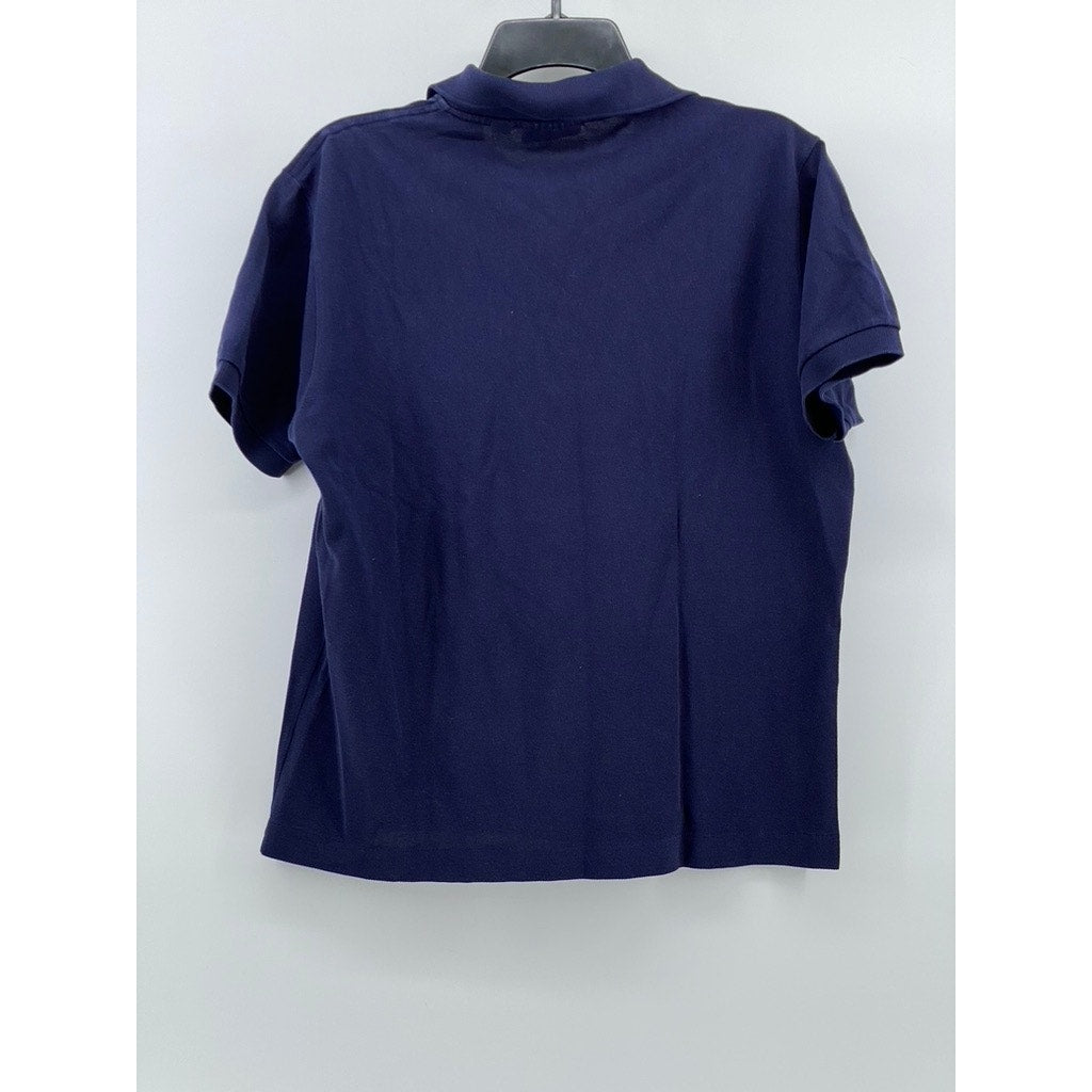 LACOSTE Men's Navy Classic-Fit Short Sleeve Polo Shirt SZ S