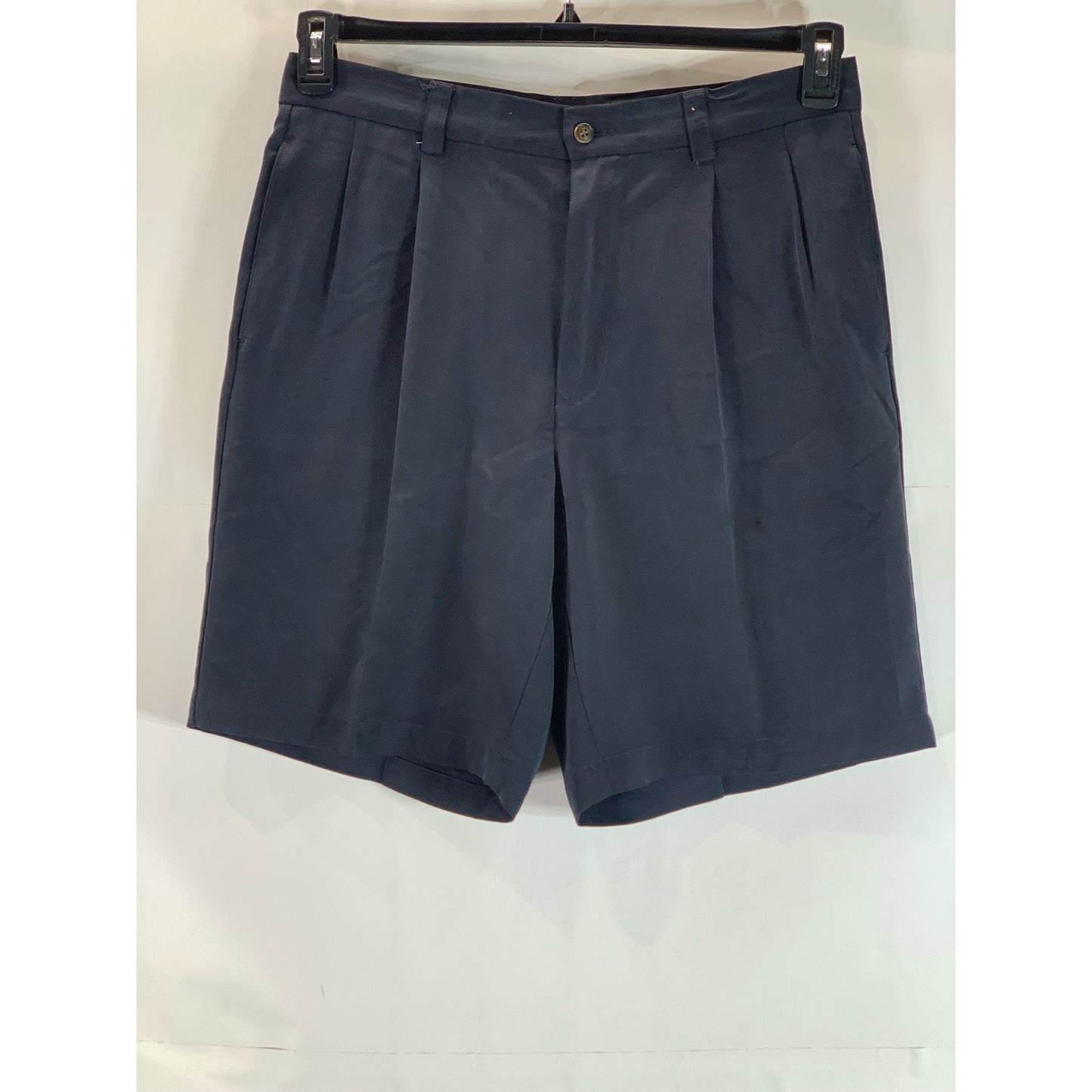 TOMMY BAHAMA Men's Navy Pleated Silk Chino Shorts SZ 33