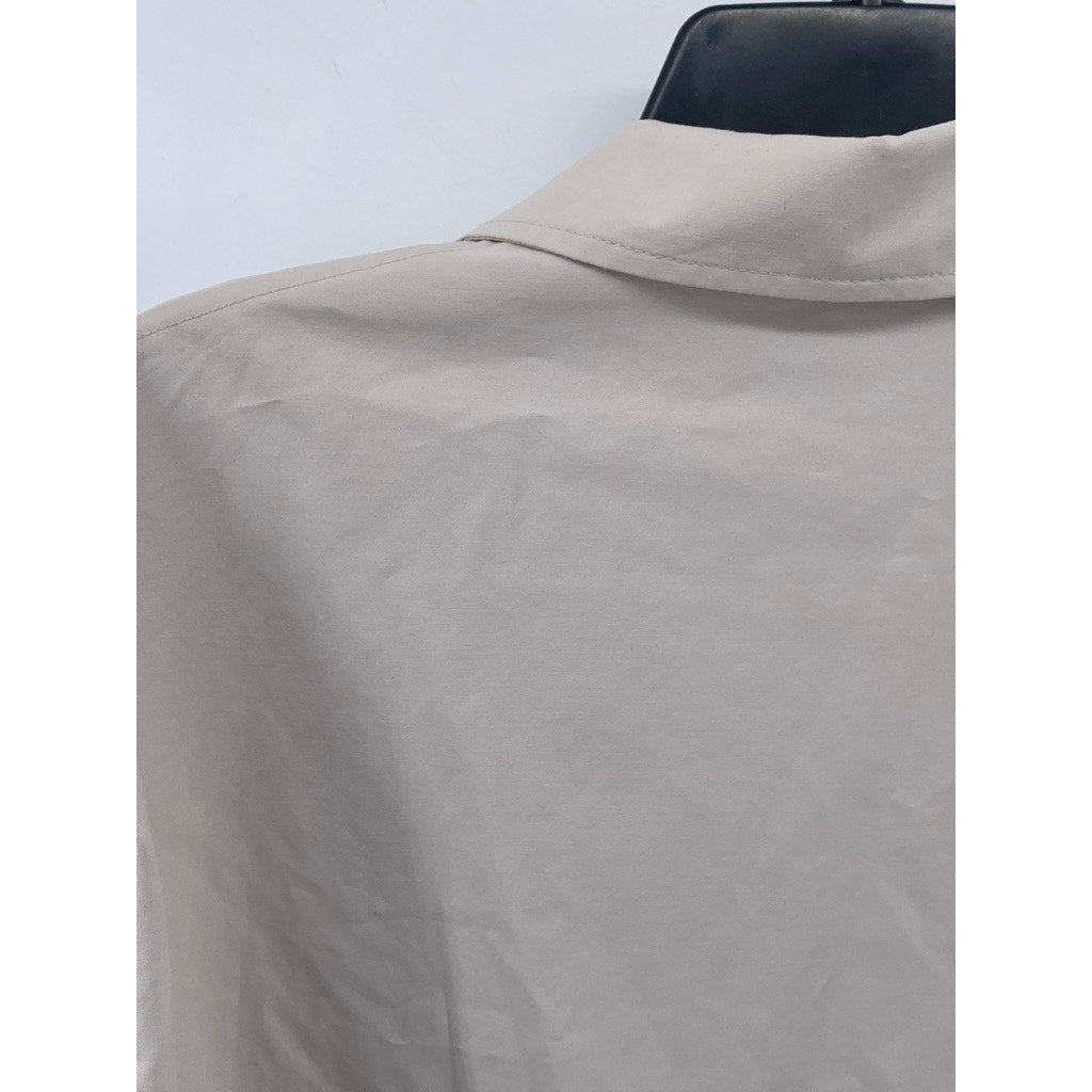 UNIQLO Women’s Bone Coach Lightweight Button-Up Long Sleeve Jacket SZ L